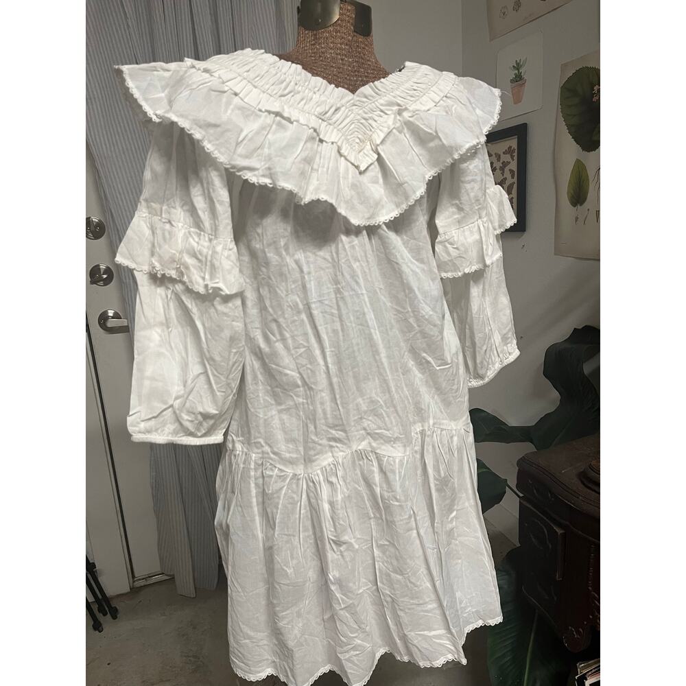 Anthropologie Cleobella Women’s Mini Dress Size S Ruffle Romantic Cottagecore - Picture 4 of 9